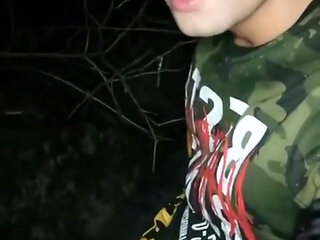 Piss with Hard Cock Outdoor