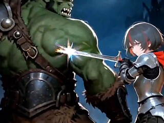 Knight Pounds Orc Goblin Side Story with Hilda