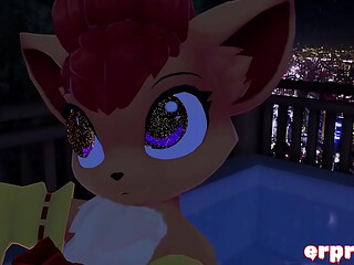 Vrchat vulpix cuckhold with an umbreon and a furry