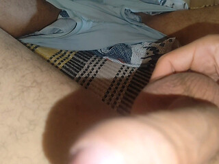 Big curvy cock enjoys alone in high pressure.
