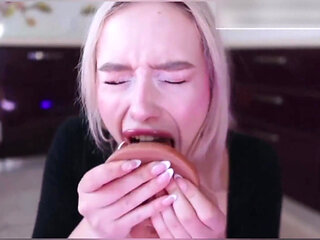 Fuck This Horny Girl in Pussy and Cum Deep in Her Throat