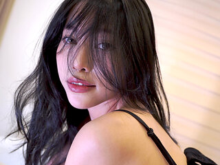 Hot Asian Girl Sucks and Squirts in Black Stockings