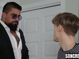 Stepdad Catfishes His Horny Stepson on a Gay Dating App and Fucks His Tight Bussy