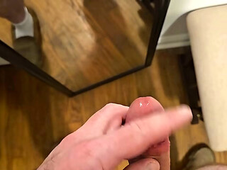 Chris Jude playing with his cock, opening his pee hole