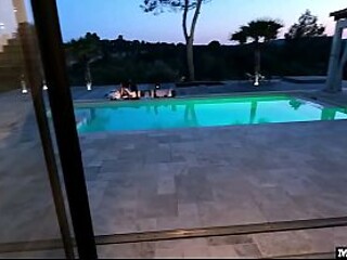 A French Neighbor Couple Agrees To Make Noise In A Villa By Swapping Our Wives!!