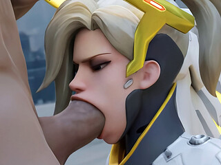 Mercy Overwatch - Sloppy Blowjob & Missionary Fuck (3d Animation)