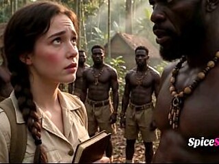 Busty teen in a jungle gets plowed by BBC