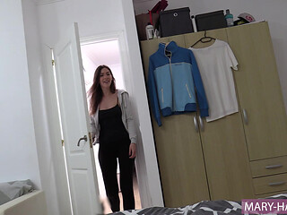 Stepsister got stood up by her date, so I fuck her! German Babe MaryHaze rides stepbrother!