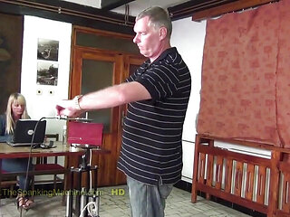 Kirsten Spanking Machine - Bare Back Whipping