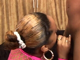 Blonde fat black girl fucking in the bedroom