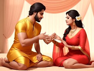 Hot Indian girl Mango Bhabhi gets wild for the first time