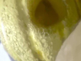 Having fun with melon