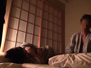 Asian secretary hotel sex - coworker room sharing mix up leads to doggy style fucking