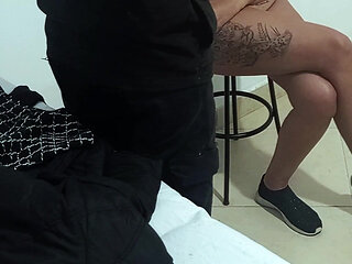 Immigration Agent Searches Her and Makes Her Undress so He Can Cum.