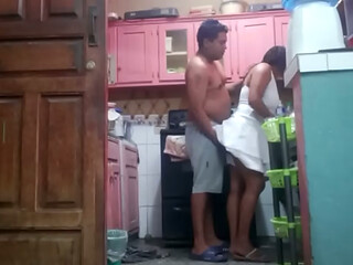 I find the cleaning lady cooking and end up fucking her