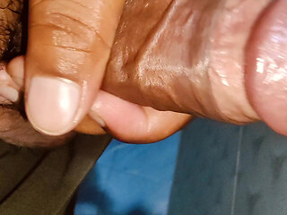 A young man fucking with hand
