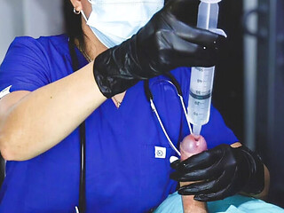 Femdom Nurse Milks & Sounds My Cock - DominaFire Medical Exam