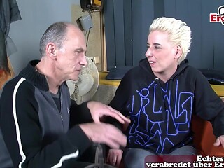 Chubby German MILF picked up and fucked on the street