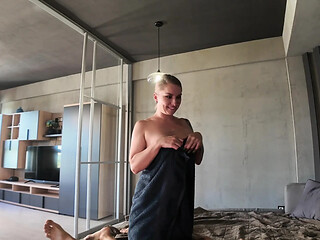 Blonde babe worshipped and face sat on during intense loving