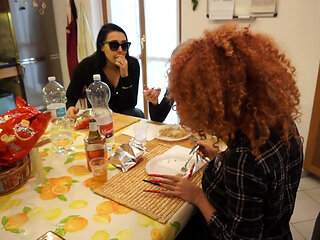 Lunch Humiliation Submissive Slave Eats off Floor