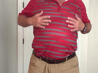 Just a Daddy in Khakis and Hat showing his stuff