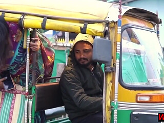 Auto Driver Fucks Beautiful Passenger Bhabhi! with Clear Audio