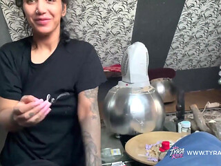 Tattooed MILF Drains Ex Boyfriend with Sloppy Blowjob