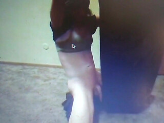 Dirty Slutt Whore Peeing on Towel Refilm via Phone, 1st File Had Bad Codec