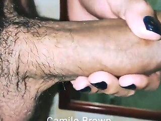 Beautiful oily mirror masturbation