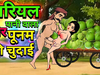 Hot Hindi Cartoon Sex - Raju Coconut Paniwala & Poonam Fuck in Forest Part 2