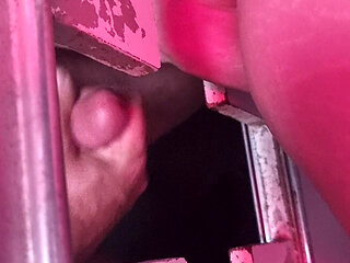 Wife with stranger in glory hole