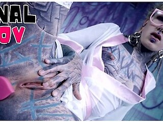 Lily Lu In Tattooed Girl With Glasses And Buttplug Dick Dp And Facial