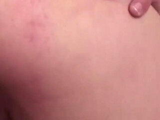 Brunette teen wearing fishnets gets her trimmed pussy slammed
