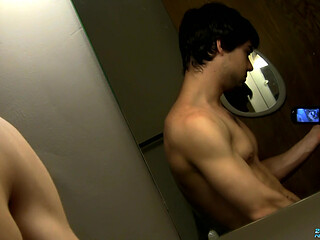 POV Cock Stroking in the Bathroom