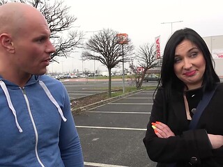 Brunette Nika's juicy cast in a scandalous blowjob session