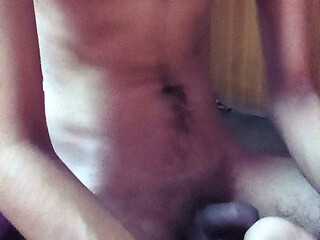 Working on laptop with my big black cock