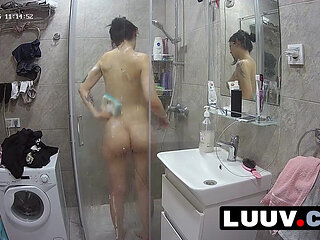LUUV. Alice's exhibitionism is sharing her real life, homemade morning shower on camera