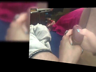 Tina Jerking off My Dick - French Manicure Nails Fetish