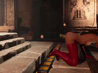 Anal session with magical toy