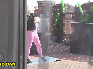 Three Amigos gang bang their neighbor's wife Kyra Hot in a steamy outdoor scene.