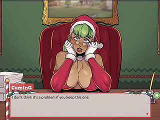 Claus'_ Secret Surprise [ XMAS HENTAI Game ] Ep.5 femboy cum all over santa elf cute face !