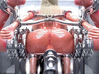 Blonde Slave in Metal Bondage - The Training!