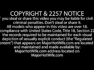 Hot white wife gets fucked hard by her major husband