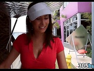 Teen slut gets nailed in public