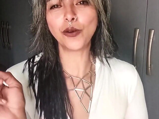 White Outfit Smqoking Instructions - Topless Tease