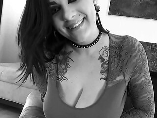 Leaky Pipes - Busty Goth Girl Eats Ass &amp_ Gets Her Tits &amp_ Throat Fucked