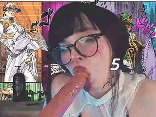 Make-up, suck off, spit