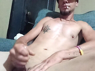 Getting used to camera, cum on!