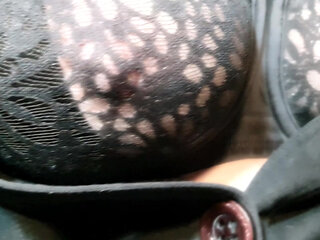 My big hard nipples want to rip my bra off