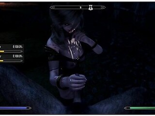 Fantasy succubus seduces and fucks in a magical realm